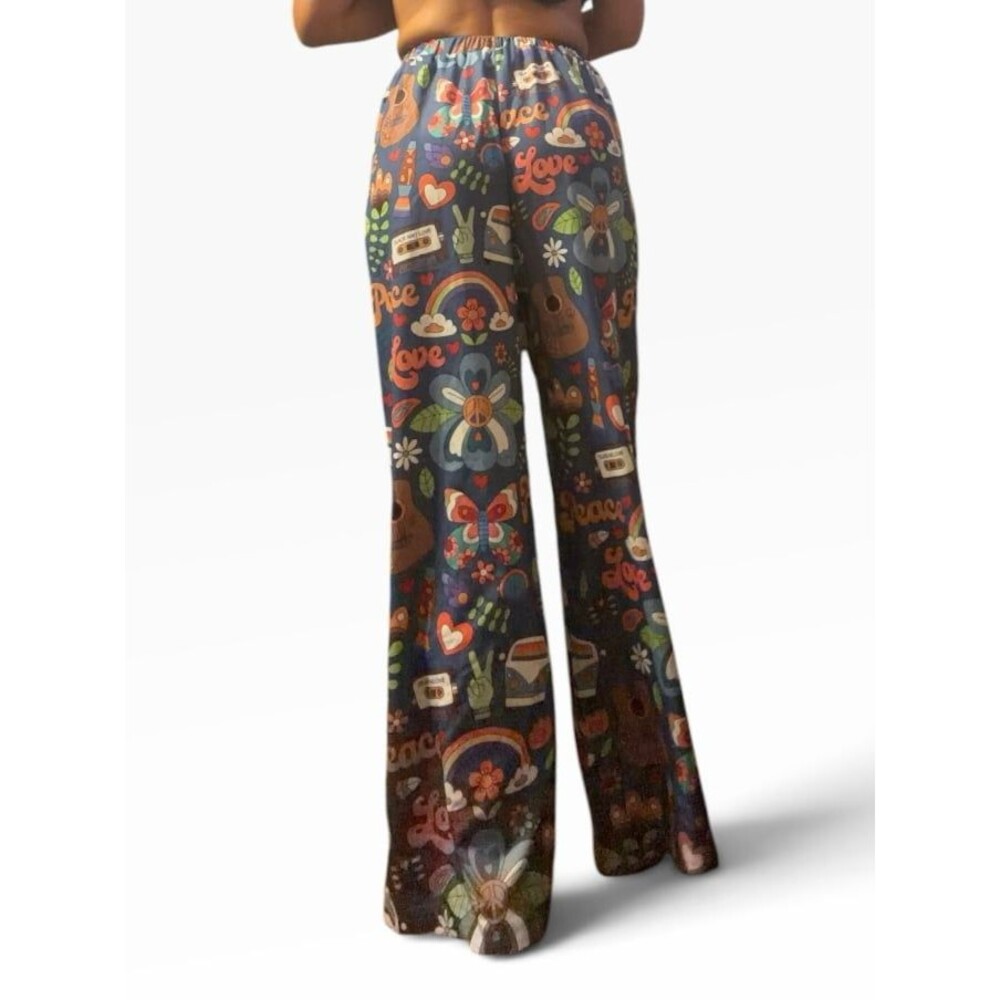 Shein retro print 70โs pants costume or pajama small
